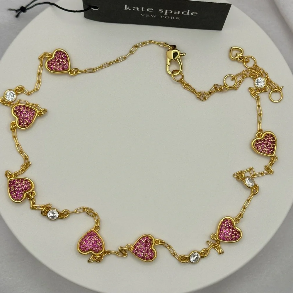 KATE SPADE All My Heart Pave Scatter Necklace NWT